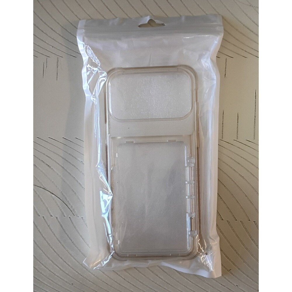 Clear Transparent Hard Back Case Cover with Card Holder Apple iPhone 17 Pro Max